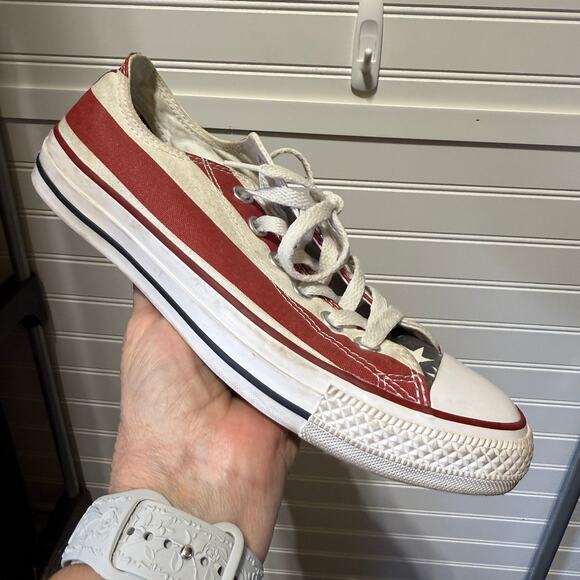 Converse All Star Patriotic Canvas Low Top Sneakers Unisex M=6 W=8 - Picture 3 of 11